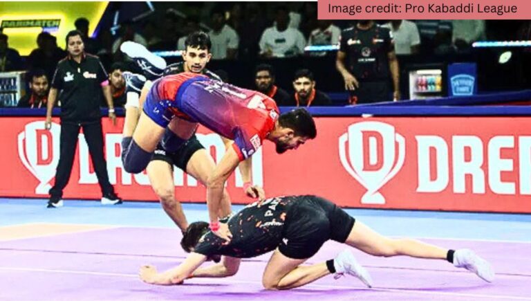 Pro Kabaddi League Season 11: यू मुंबा ने रोमांचक मुकाबले में यूपी योद्धा को 35-33 से दी शिकस्त Image credit:Pro Kabaddi League